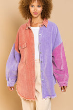 Linda-Color Block Denim Jacket