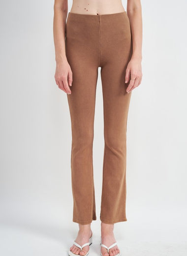 EMMA- HIGH WAIST RIB FLARED PANT