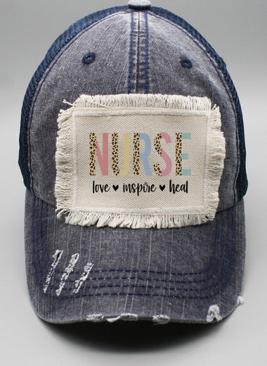 Leopard Nurse Love Inspire Heal Patch Hat