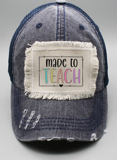 Made To Teach Block Graphic Patch Hat