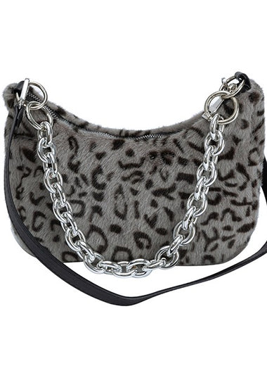 LEOPARD PRINT PLUSH BAG