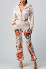 Rachel Graphic Pant Set