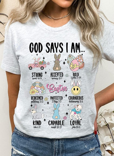 God Says Easter Graphic T Shirts