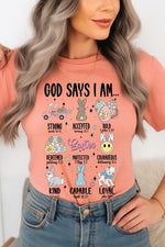 God Says Easter Graphic T Shirts