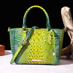 Crocodile Embossed Handbag