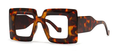 Leopard Striped oversized glasses