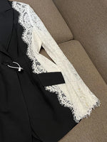 Zola-Lace Sleeve Blazer