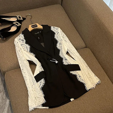 Zola-Lace Sleeve Blazer