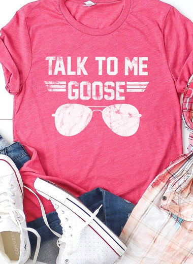 Talk to Me Goose White Ink Graphic Tee PLUS