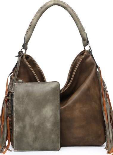 Nula hobo bag fringe purse