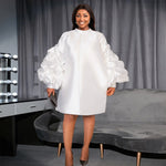 Kavia -Lavish Plus Size White O Neck