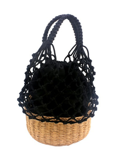 KNITTED BASKET BAG