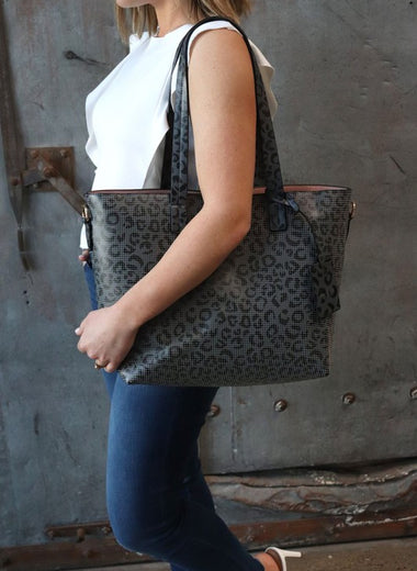 Jane Perforated Leather Large Tote