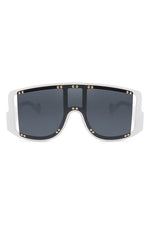 Oversize Square Fashion Shield Visor Sunglasses