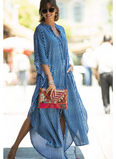 Wide Dress - Blue