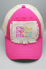 Colorf Pray On In Over It Through It Patch Hat