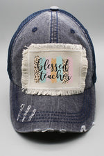 Blessed Teacher Leopard BS Patch Hat
