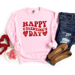 Happy Valentine's Day Heart Graphic Sweatshirt