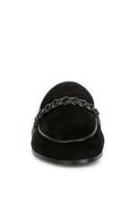 Lavinia Suede Leather Braided Detail Mules