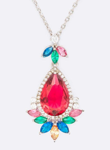 Cubic Zirconia Iconic Pendant Necklace Set