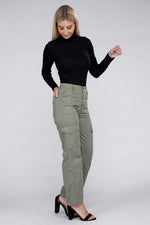 Evelyn  Elastic-Waist Cargo Pants