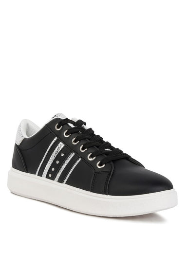 Claude Faux Leather Back Panel Detail Sneakers