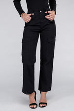 Evelyn  Elastic-Waist Cargo Pants