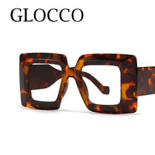 Leopard Striped oversized glasses