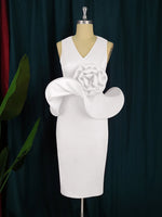 Monica Floral Wrap Bodycon Dress
