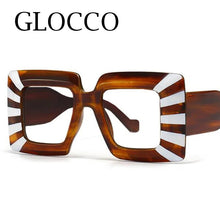 Leopard Striped oversized glasses