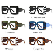 Leopard Striped oversized glasses