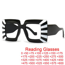 Black Clear Striped oversized glasses