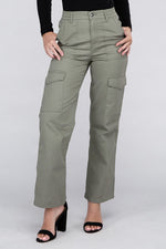 Evelyn  Elastic-Waist Cargo Pants