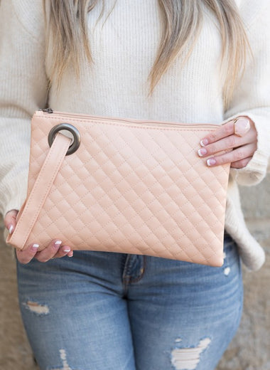 Quilted Wristlet Clutch