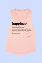 HAPPINESS DEFINITION GRAPHIC MUSCLE TANK