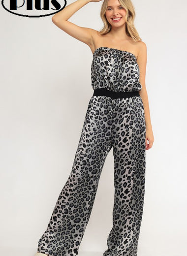 RILEY PRINTED PLUS JUMPSUIT